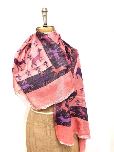 Cashmere shawl Riendeer