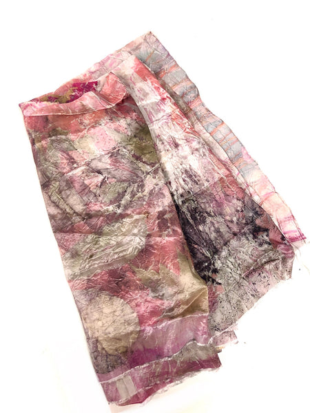 Ecodyed silk scarf #45