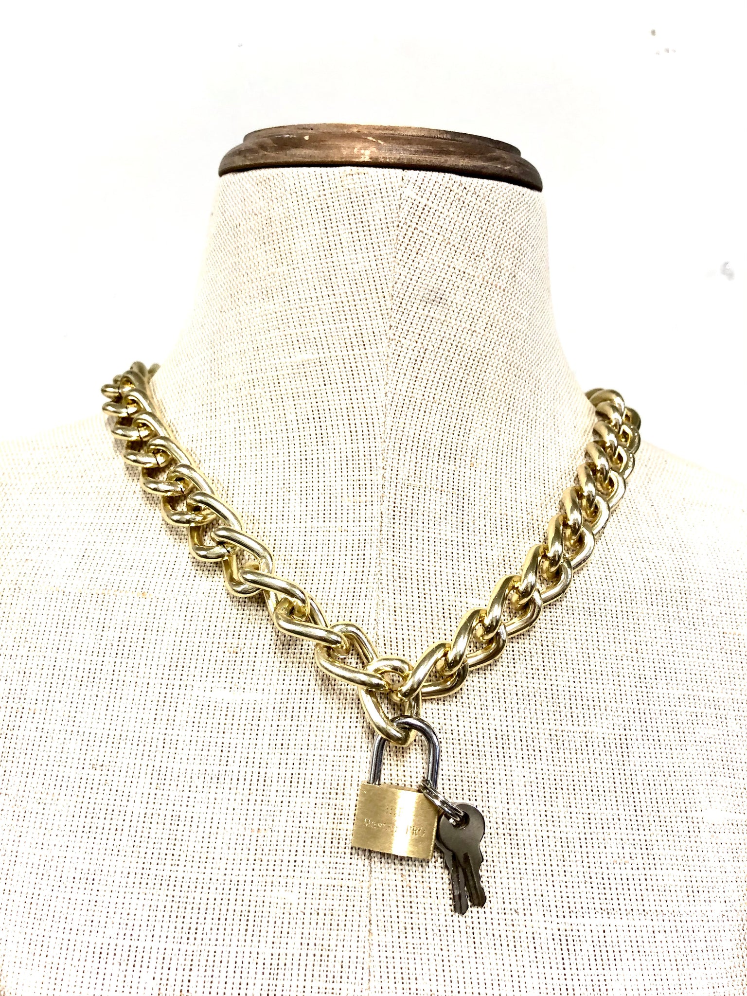 Lock and key  choker necklace