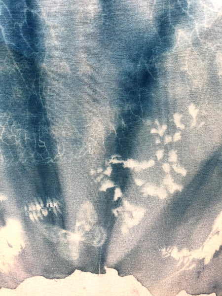 Cyanotype viscose jersey T-shirt