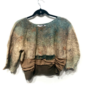 Upcycled ecodyed crop sweater