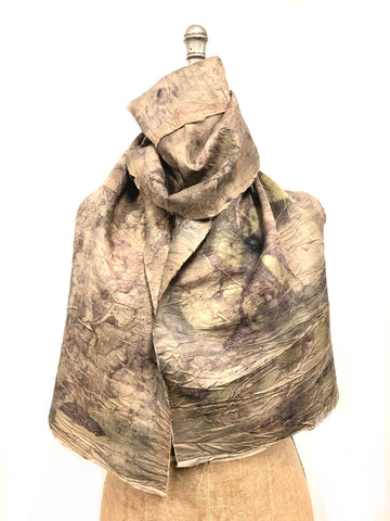 Ecodyed silk scarf #29