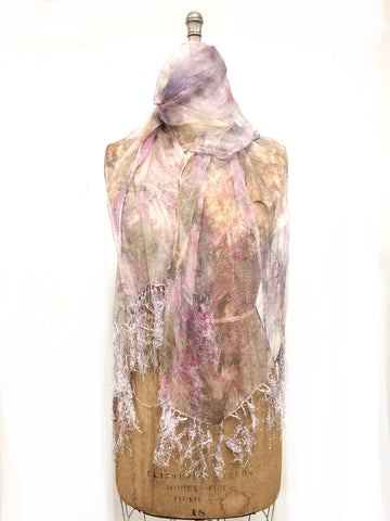 Ecodyed silk scarf #43