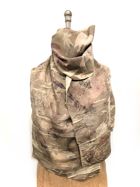 Ecodyed silk scarf #34