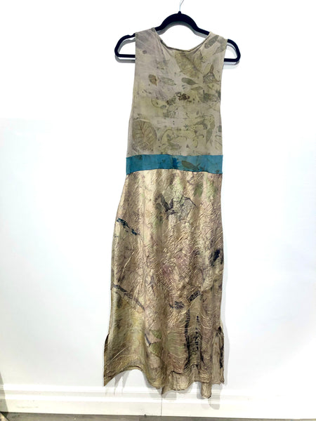 Silk  ecodyed Asymmetrical Dress