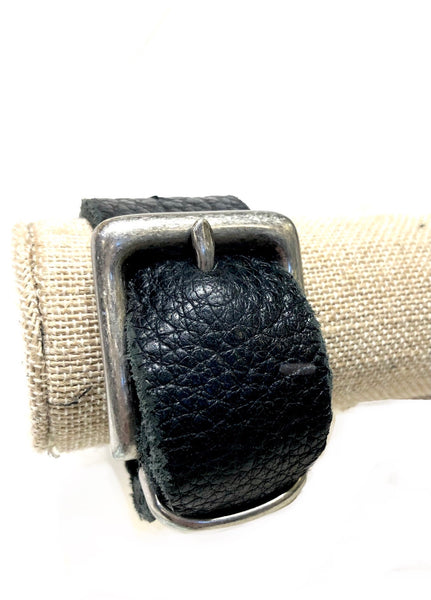 Leather belt cuff