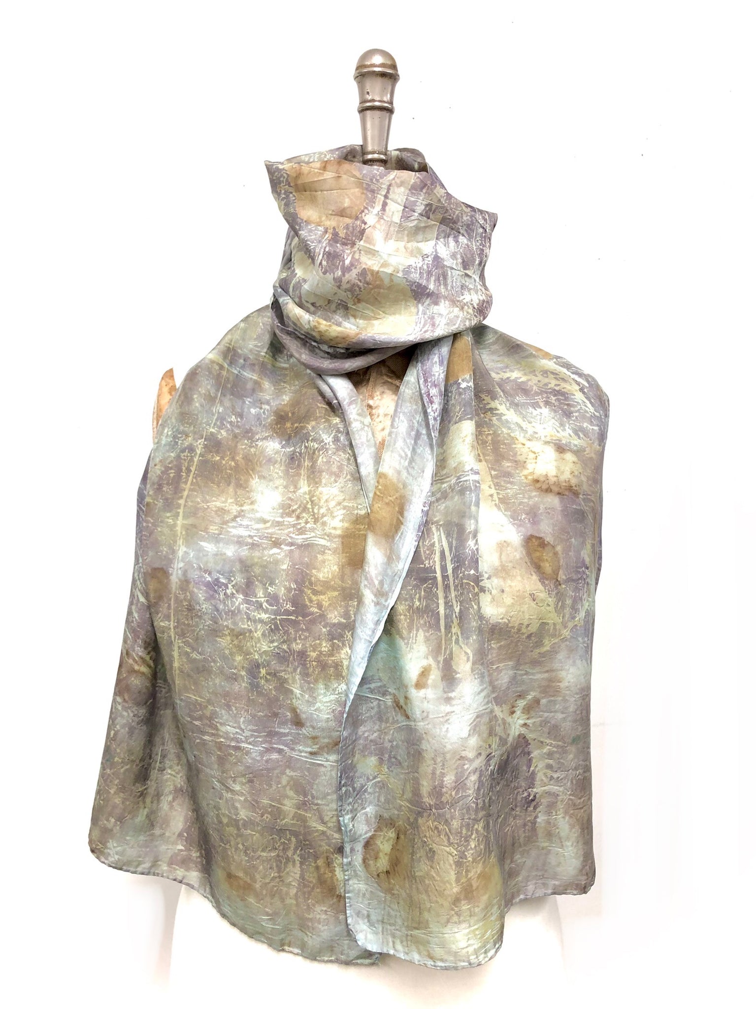 Ecodyed silk scarf #5