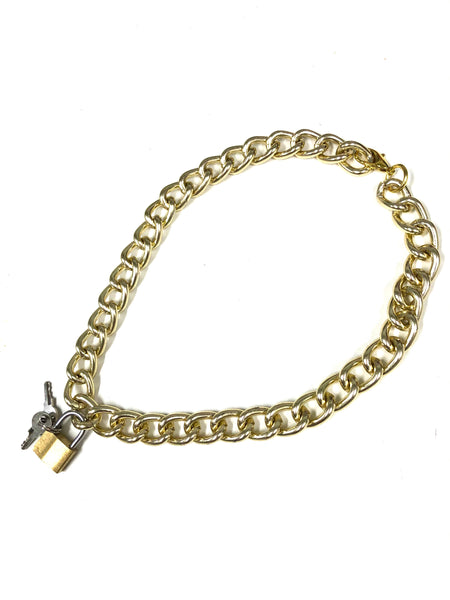 Lock and key  choker necklace