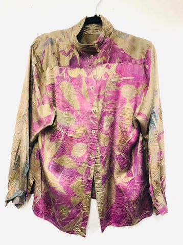 100% silk long sleeve blouse