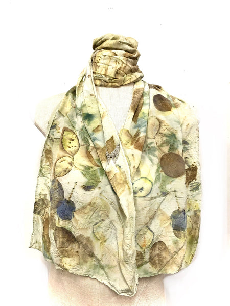 Ecodyed silk scarf #12