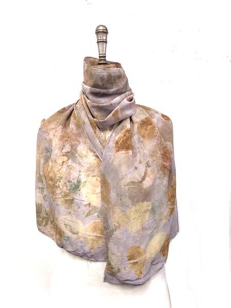 Ecodyed silk scarf #54