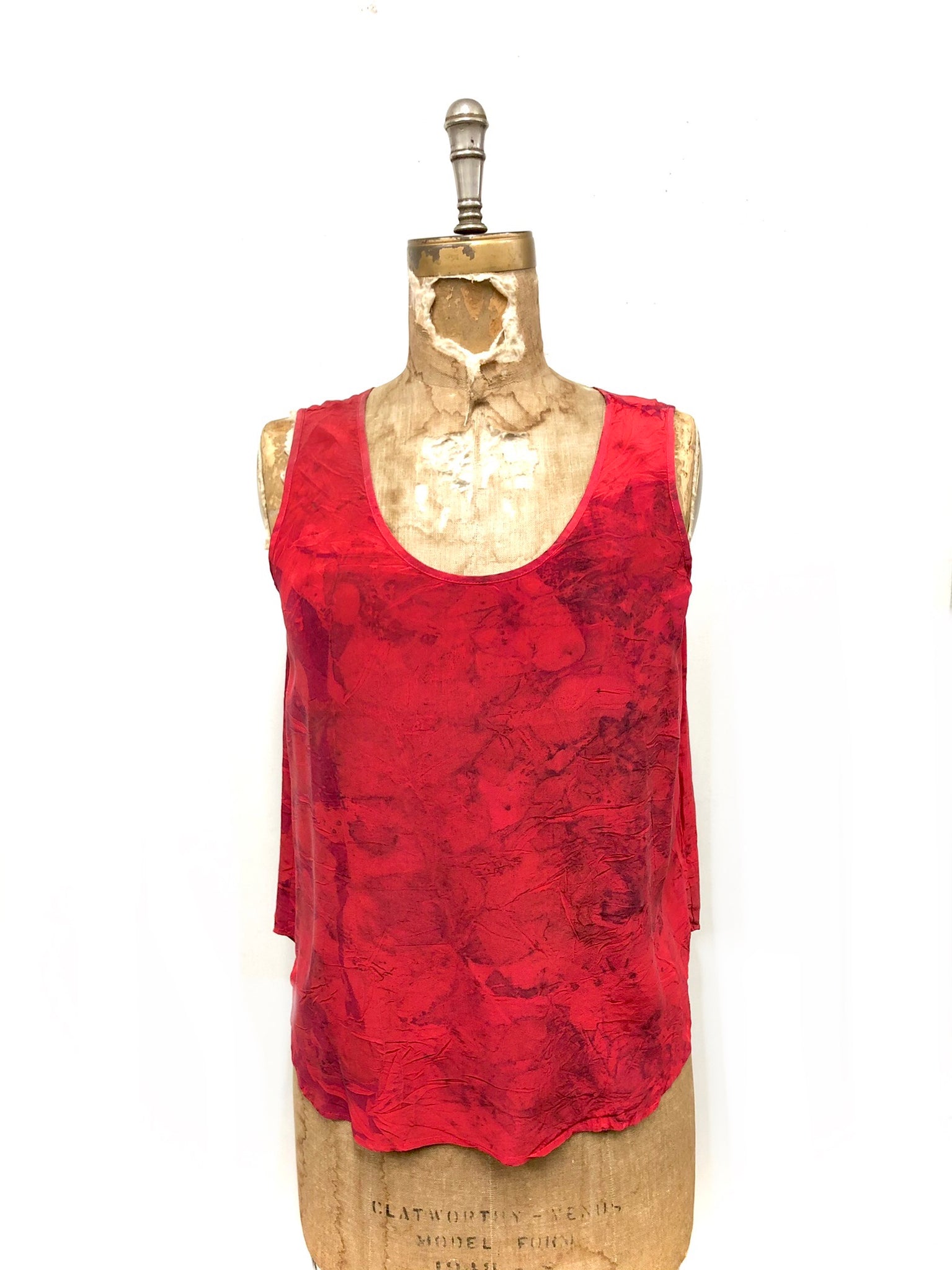 100% silk tank top