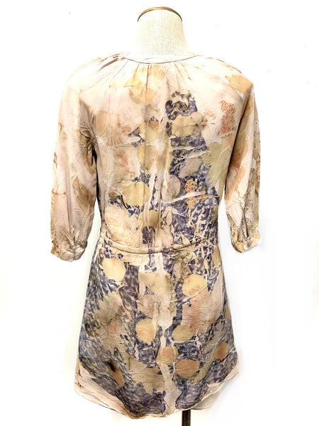 Silk  ecodyed  3/4 sleeve Dress